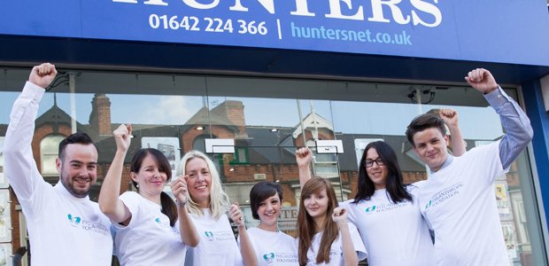 Run for home: staff from Hunters Teesside estate agents will take part in the Tees Pride 10k for Middlesbrough and Teesside Philanthropic Foundation. From left, Jordan Clayton, Lisa Preston, Georgina Evans, Rebecca Wilkinson, Rosie Marucci, Eleanor Matthews and Tom Osborne. 
